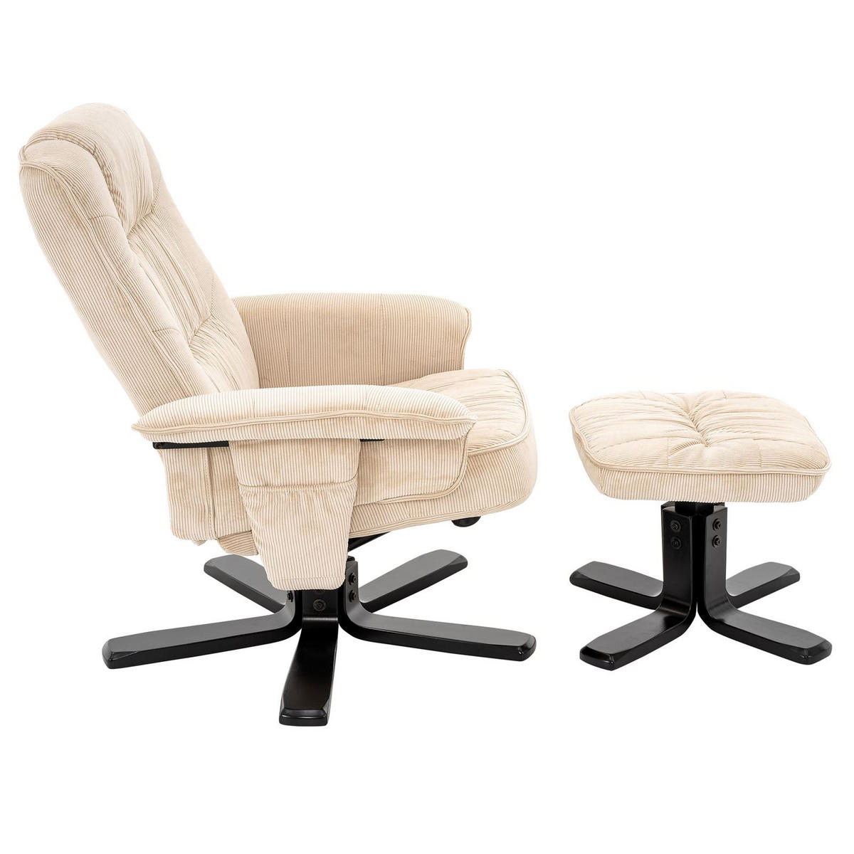 RELAXSESSEL CHARLY - Beige/Schwarz, Textil (76/87/61cm) - IDIMEX
