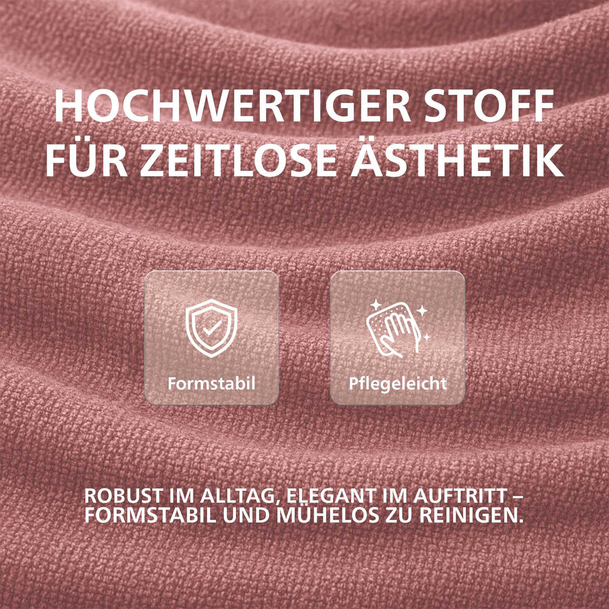 ARMLEHNENSTUHL 2er Set Stoff Rubinrot - Rot/Schwarz, Textil/Metall (59/87/59cm) - CLP