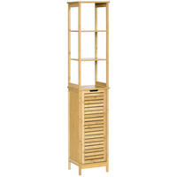 HOCHSCHRANK DE-12350 34/30/173 cm Bambus Natur - Naturfarben, Naturmaterialien (30/173/34cm) - ComfortXL