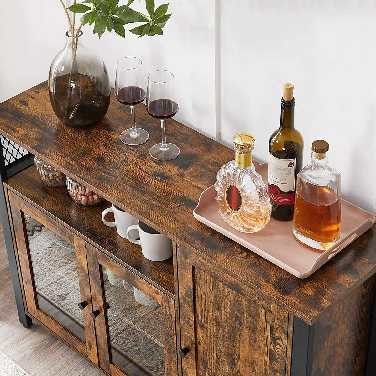 KÜCHENSCHRANK SIDEBOARD - Braun, Holzwerkstoff (33/75/110cm) - Hansiro