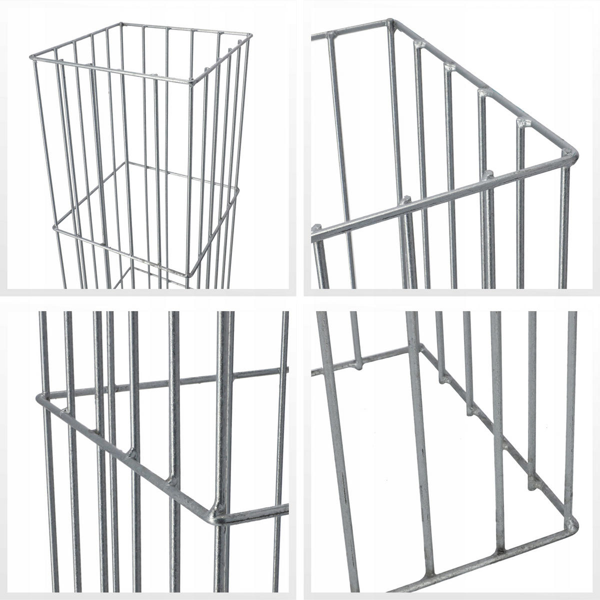 GARTEN-PFLANZENSTÄNDER 120 x 29 cm, quadratisch, silber - Silberfarben, Metall (29/120cm) - KADAX