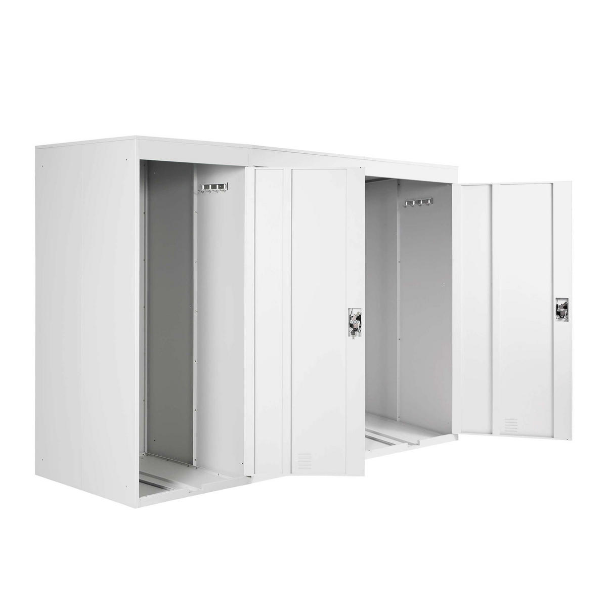 3ER-FAHRRADGARAGE Hellgrau - Hellgrau, Metall (236/192/122cm) - MCW