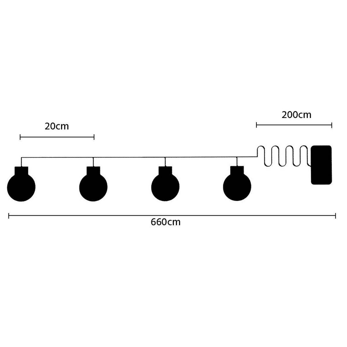 LED AUSSENLEUCHTE Solar Lichterkette Schwarz - Schwarz, Kunststoff (660/1/1cm)