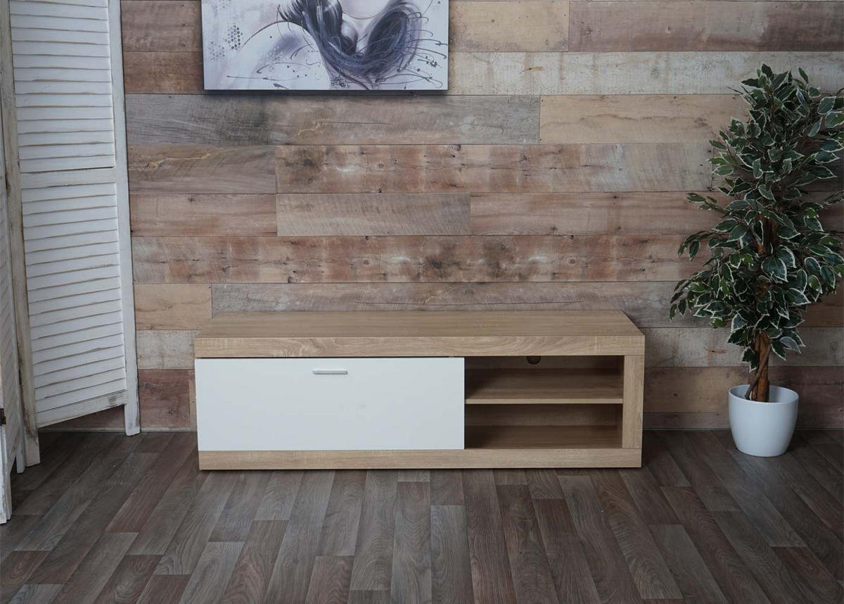 TV-RACK Eiche Dekor - Eichefarben, Holz (140/43/41cm) - MCW