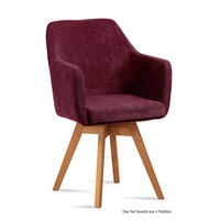 ARMLEHNSTUHL drehbar (4er-Set) Dorry 57x87x60 Eiche geölt/Marsala - Eichefarben/Brombeere, Kunststoff (60/87/57cm) - 58aufmkessel