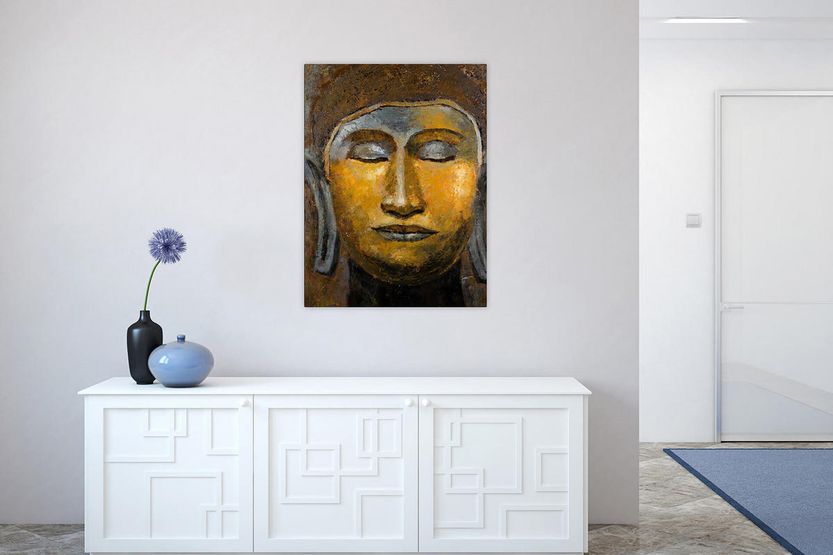 OLEJOMAĽBA 75/100 cm, Príroda a krajina - hnedá, drevo/textil (75/100cm) - KUNSTLOFT