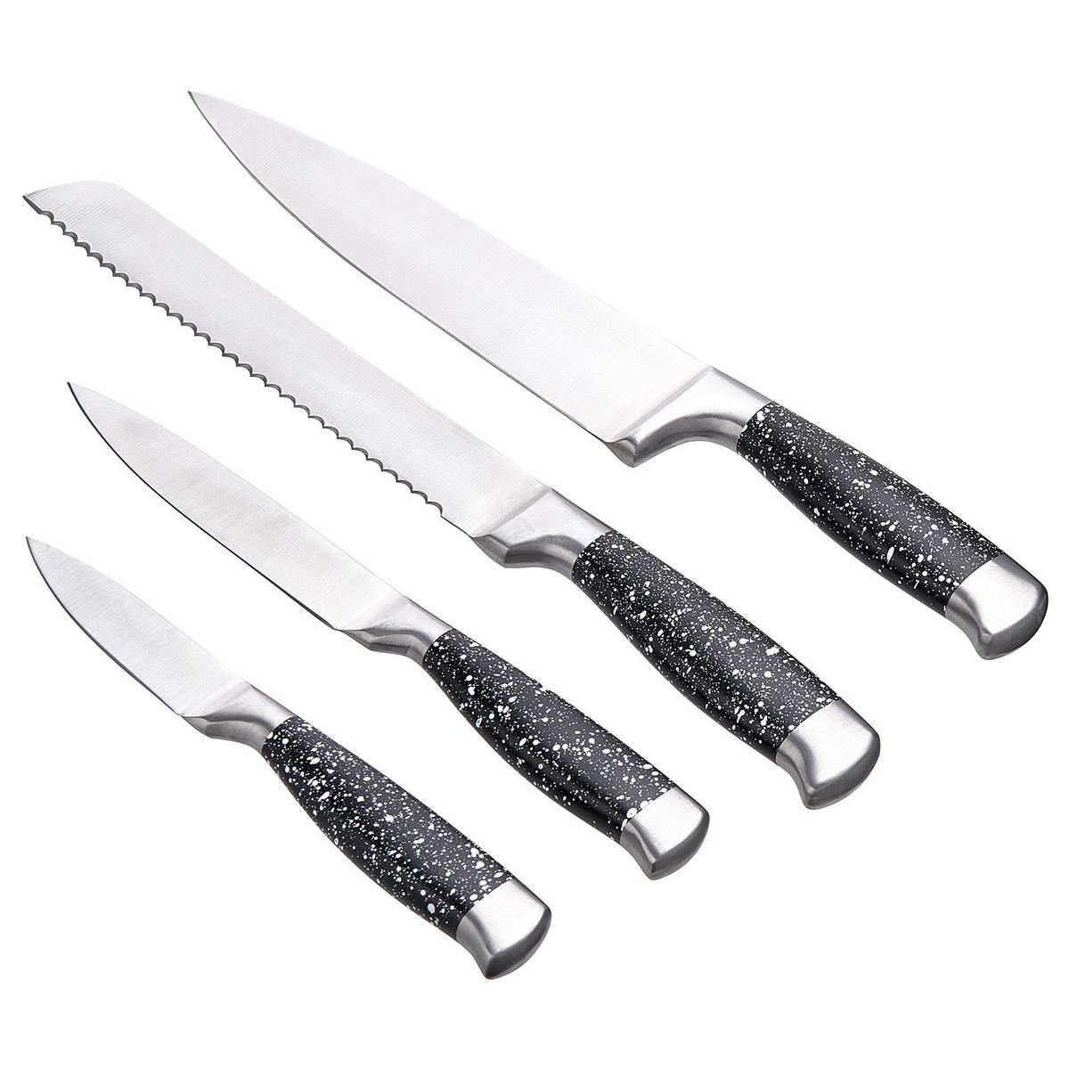 MESSER-SET (4-teilig) Bolero - Silberfarben, Kunststoff (39cm) - Butlers