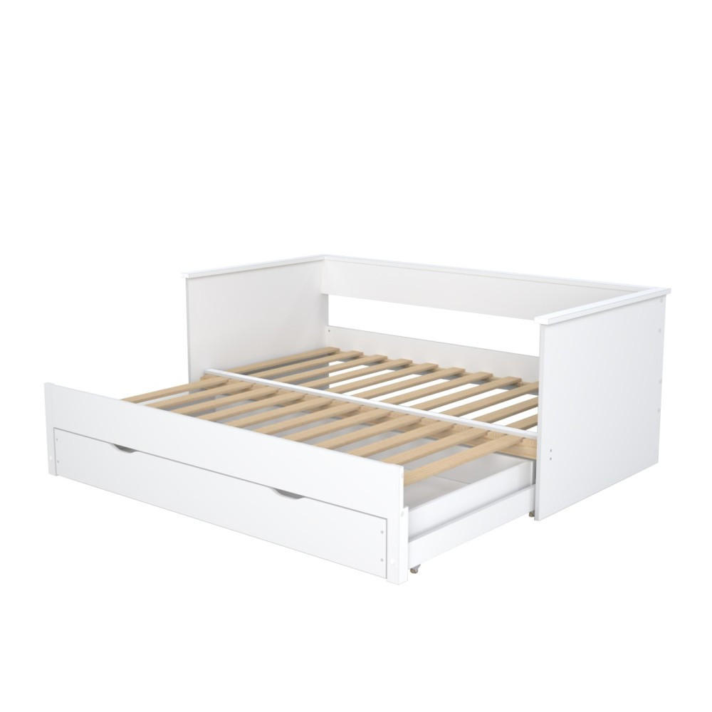 AUSZIEHBETT 80x200 cm, Weiß - Weiß, Holz/Holzwerkstoff (160/200cm) - Weber Industries