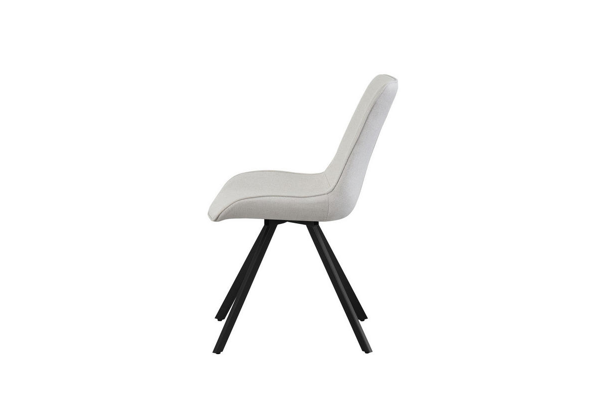 DREHSTUHL 2er Set Rio Stühle in Creme - gemütliches Design - B/H/T: 52x85x61 cm - Creme, Textil (61/85/52cm)