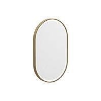 BADSPIEGEL - 50cm x 4.05cm - Spiegelglas - goldfarben - ALARICO - Goldfarben, Glas (50/80/4.05cm) - Vente-Unique