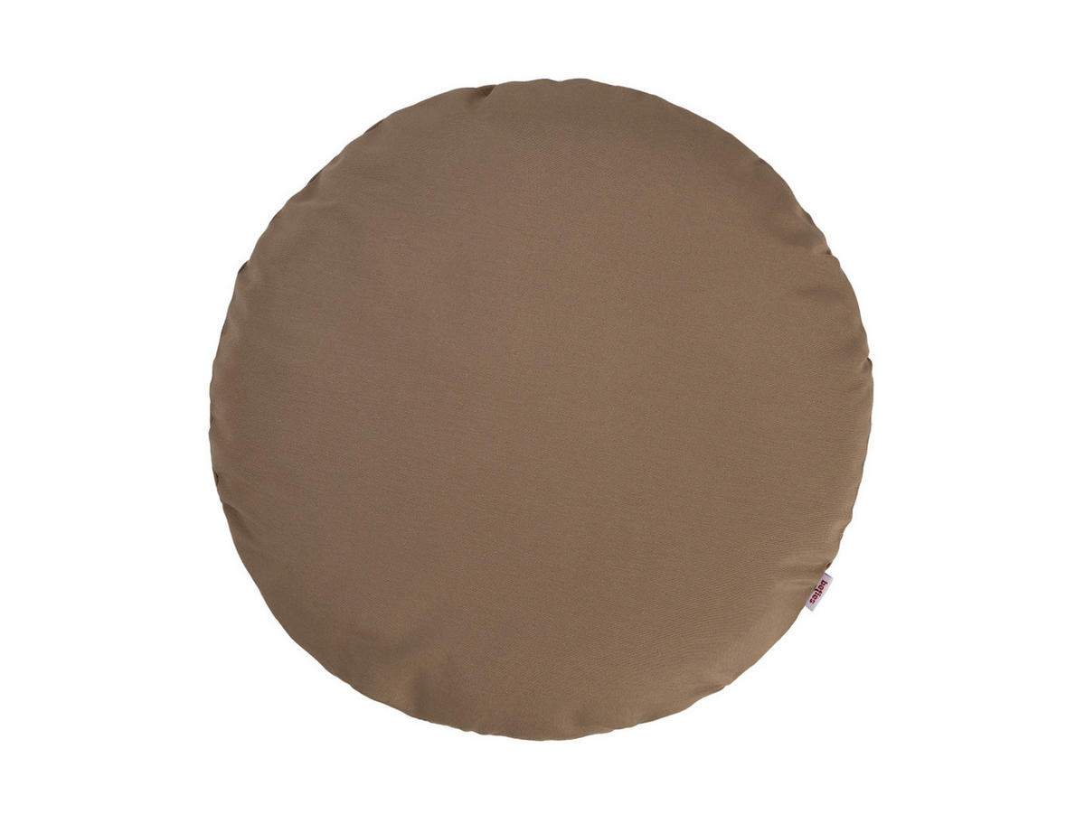 KISSENHÜLLE Rund Wunschton deep-taupe 50 cm Ø - Braun, Textil (50/50cm) - beties Heimtextil