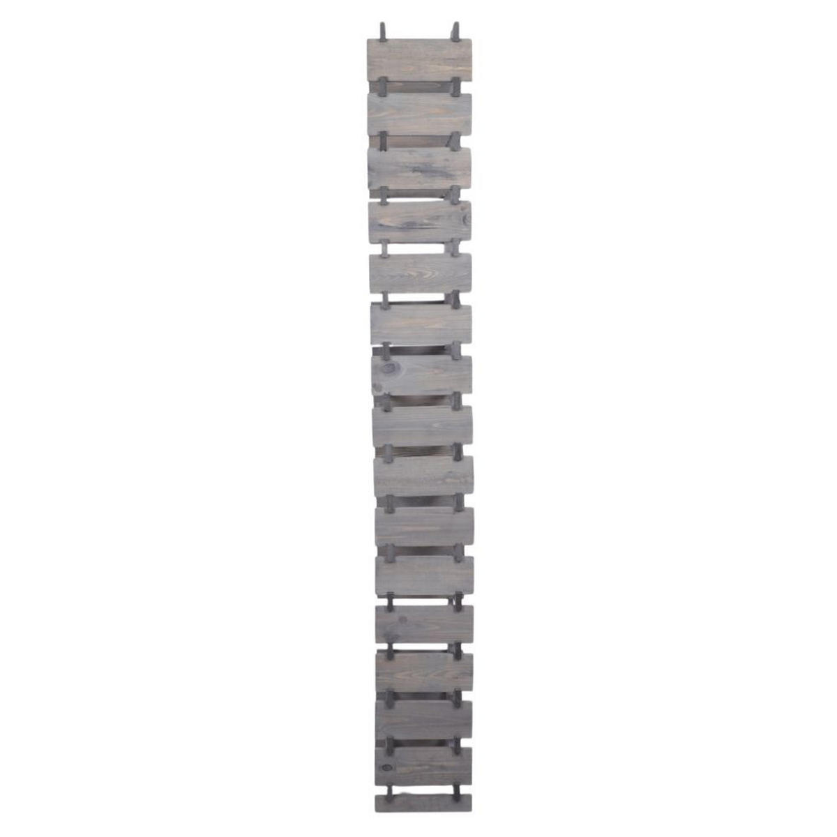 WEINREGAL VINOTECA FLEX PRO HxBxT 219x46x28cm 64 Flaschen auf 16 Ebenen Grau - Grau, Holz (46/219/28cm) - PROREGAL
