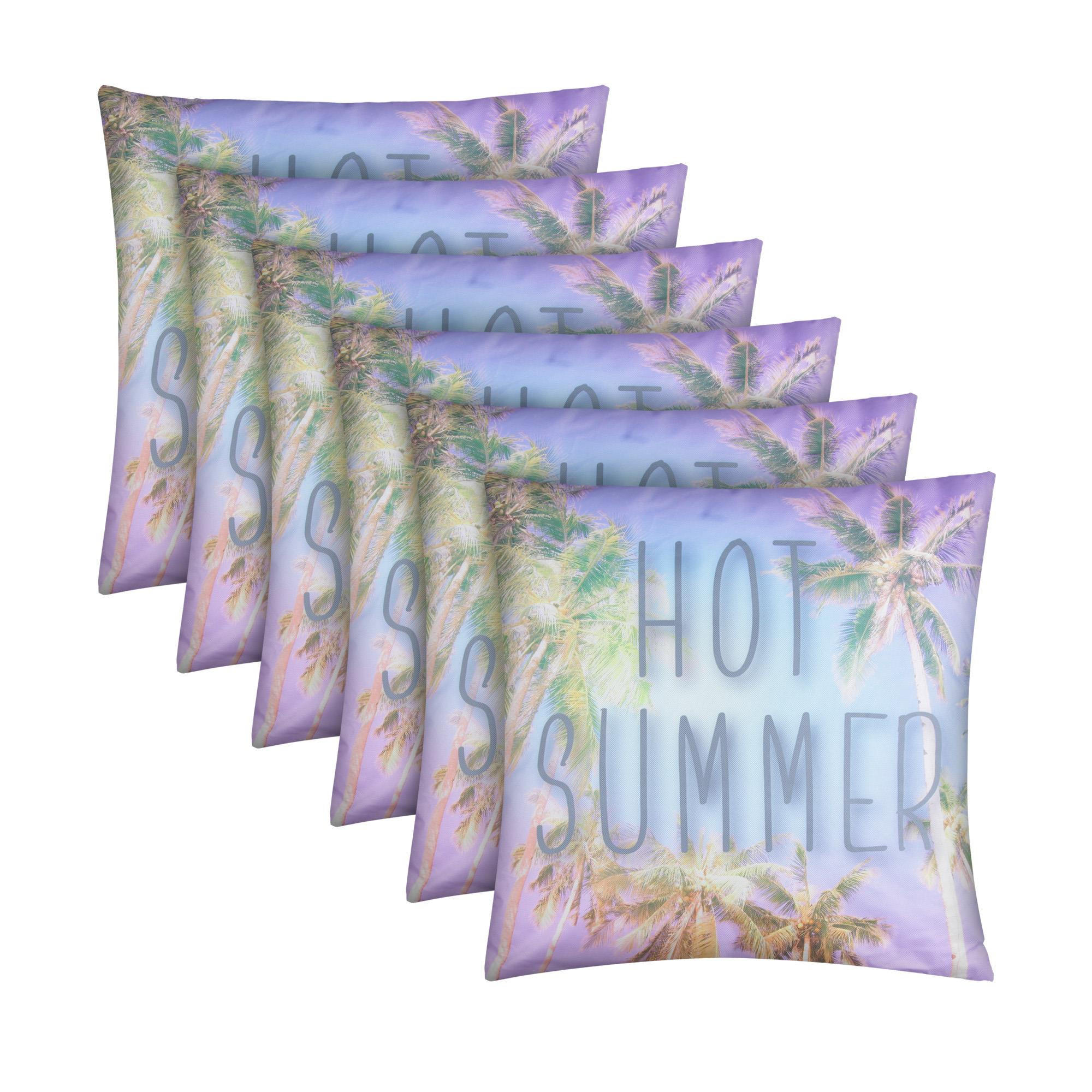 OUTDOORKISSEN 45x45 cm wasserabweisend "Hot Summer" 6er-Pack - Lila, Kunststoff (45/45cm)