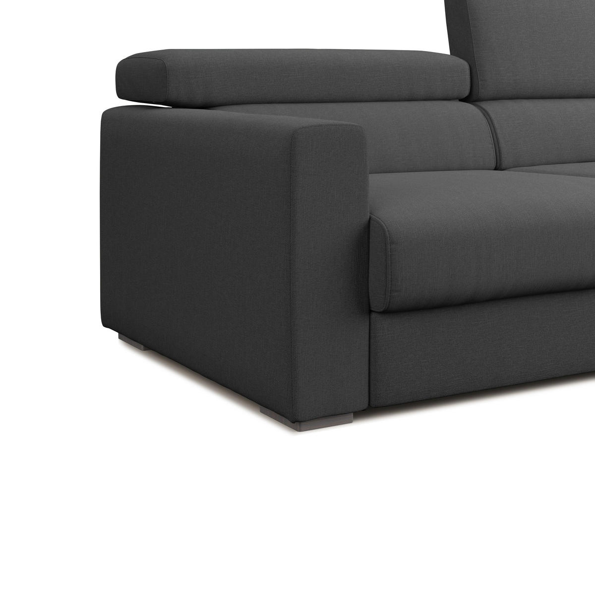 LINEARSOFA Dylan - Anthrazit, Textil (158/89/100cm) - Divani.store