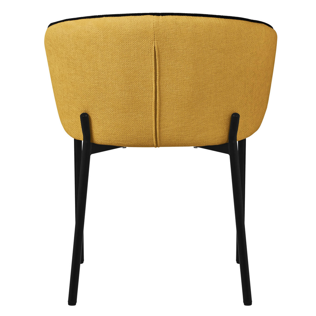 ESSZIMMERSTÜHLE 2er Set Senf - Gelb/Schwarz, Textil/Metall (60/75/59cm) - ML-DESIGN