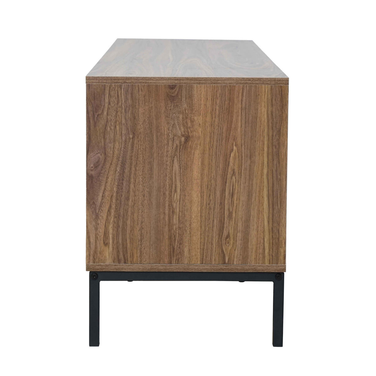 TV-SCHRANK, dunkles Holzeffekt - Braun, Holz (40/54/120cm) - Oviala