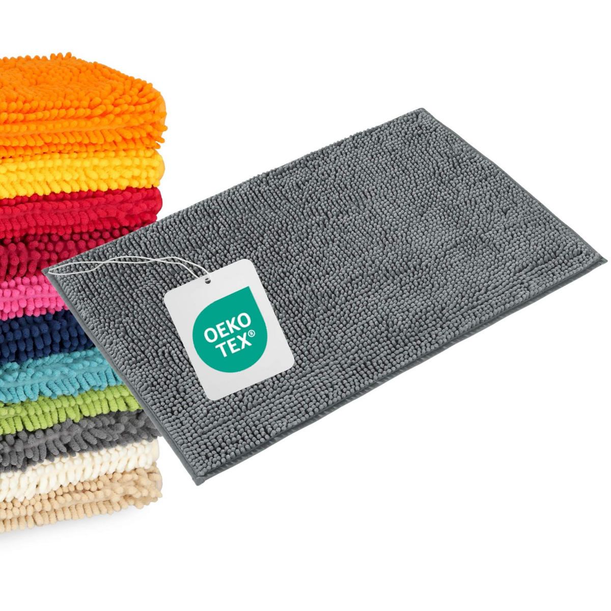 BADEMATTE PARIS - Grau, Textil (70/120cm) - WohnDirect