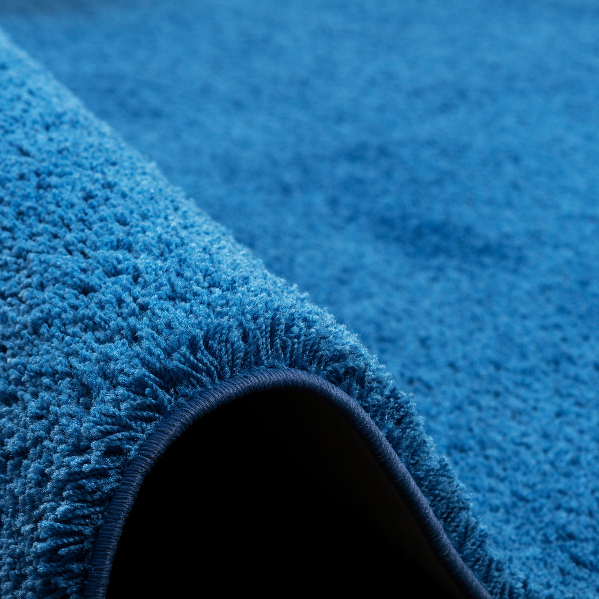 HOCHFLOR SHAGGY TEPPICH PALACE - Blau, Textil (100/100cm) - Snapstyle