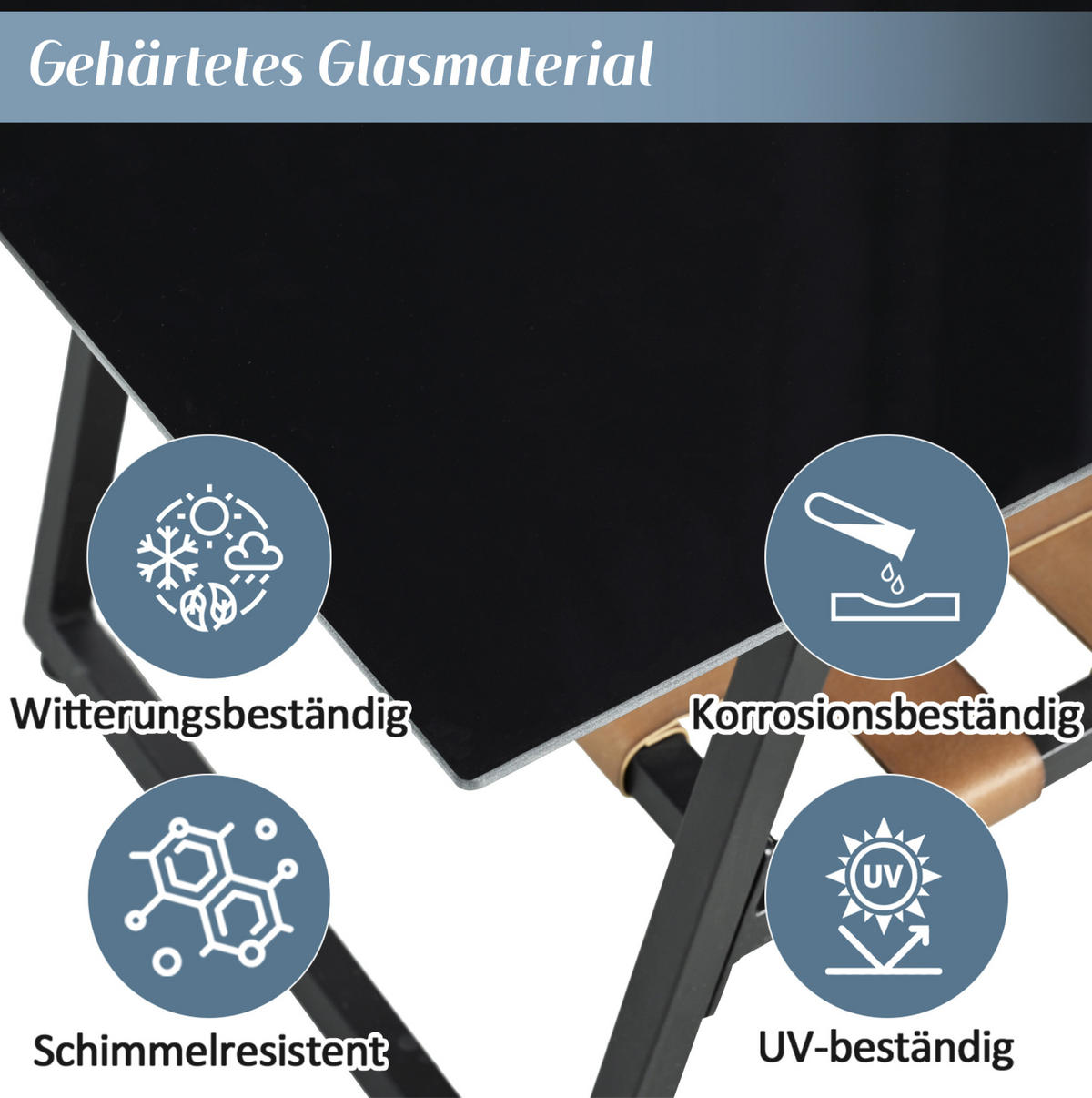 GARTENMÖBEL-SET 183/74/79 cm grau aus Polyester und verzinktem Stahl mit Couchtisch und Fußhocker - Grau, Textil - OKWISH