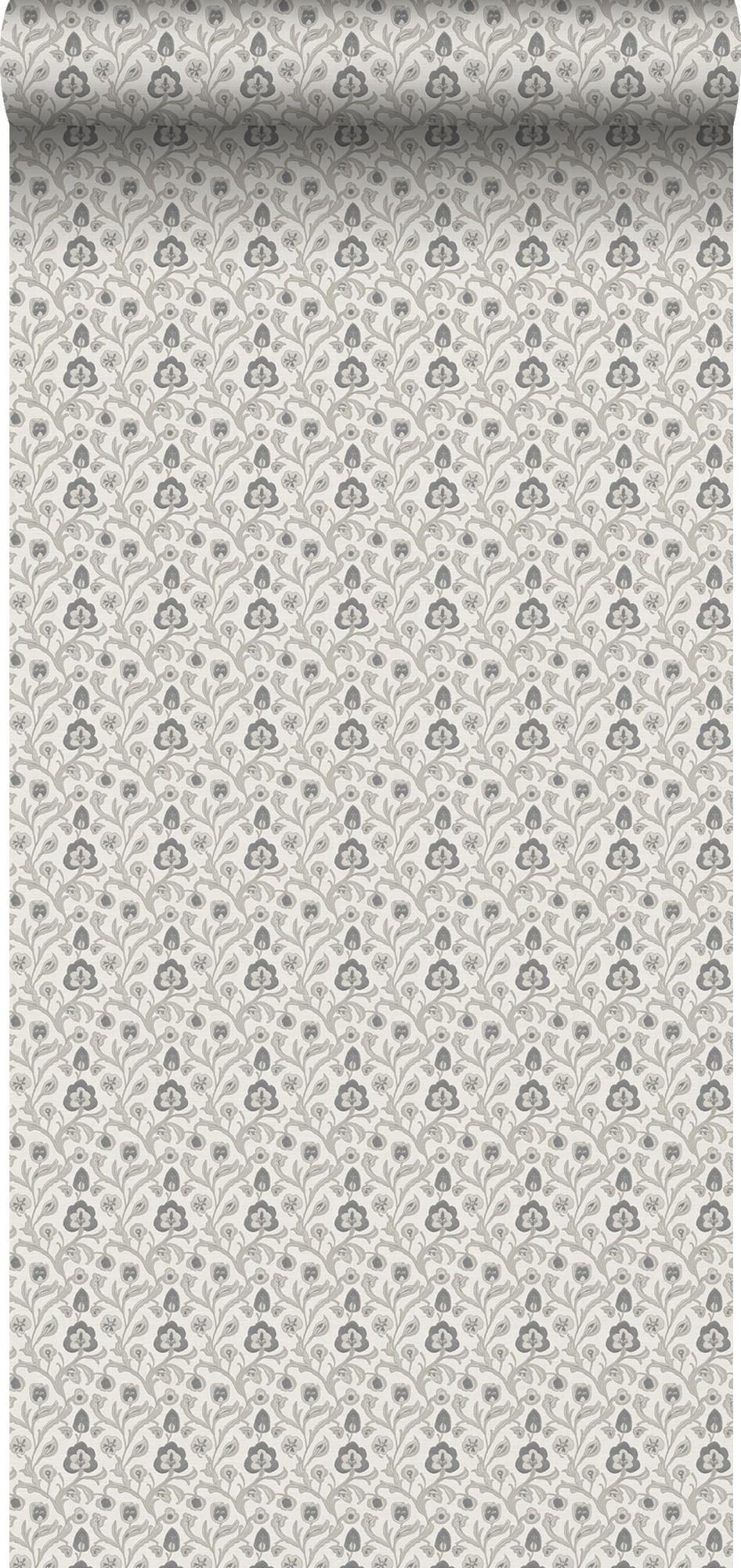TAPETE Blumenmuster 53 cm x 10 m - Grau, Papier (53/1000cm) - Sanders & Sanders