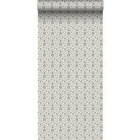 TAPETE Blumenmuster 53 cm x 10 m - Grau, Papier (53/1000cm) - Sanders & Sanders