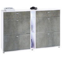 SCHUHSCHRANK Today Fronten in Braun meliert - Graubraun, Holzwerkstoff (155.5/95/28cm) - Vladon