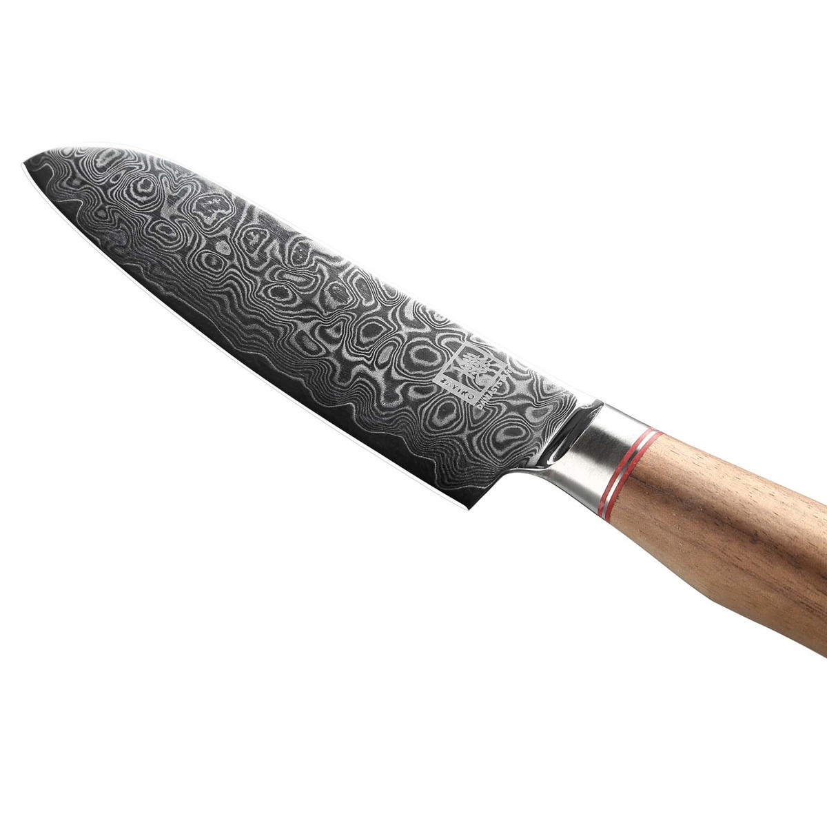 KLEINES SANTOKUMESSER 12 cm - Nussbaumfarben, Holz/Metall (24cm) - Zayiko