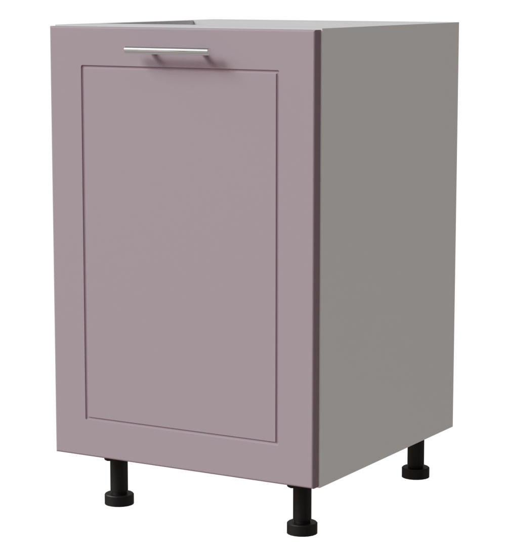 UNTERSCHRANK Bari D1D/50 Weiß / RAL 4009 pastellviolett 50 / 50 / 82cm - Violett/Weiß, Holz/Holzwerkstoff (50/82/50cm) - Feldmann-Wohnen