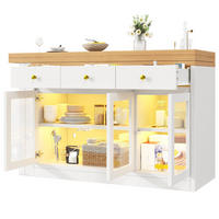 KÜCHENINSEL ausziehbar 120-200/40/75,5 cm mit LED DE-39587 Weiß - Weiß, Holzwerkstoff (120/75.5/40cm) - ComfortXL