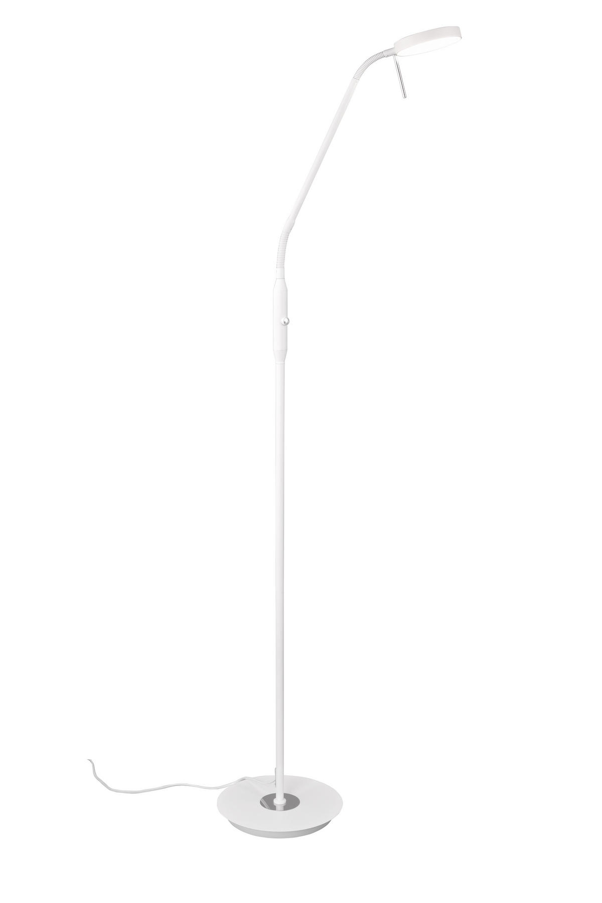 STEHLAMPE MONZA - Weiß - 0/0/145 cm - Weiß, Metall (25/25/145cm) - Trio Leuchten