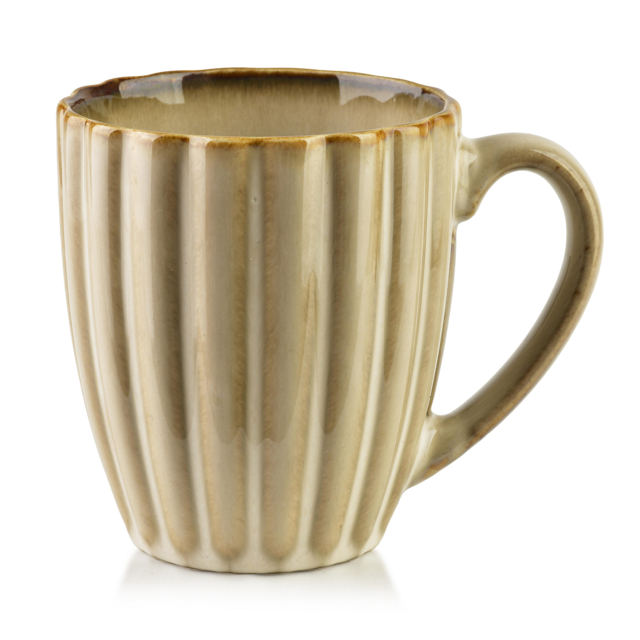 BECHER Evie Beige 8.7/11.5/10 cm Porzellan - Beige, Keramik (0.36L) - Mondex
