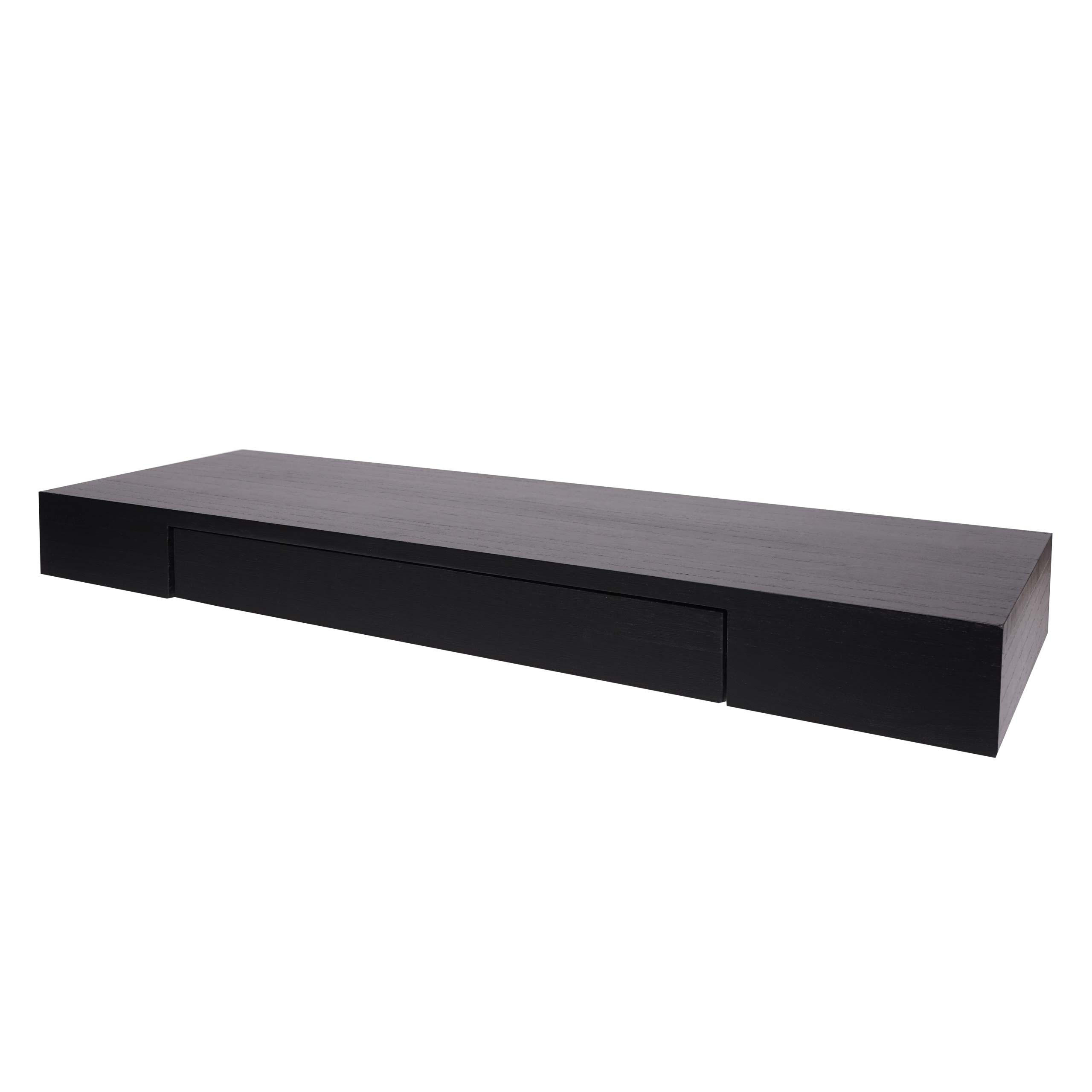 WANDREGAL SCHUBLADE Schwarz - Schwarz, Holz (80/8/25cm) - MCW