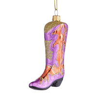 BAUMANHÄNGER Hang On Cowboy Boot - Pink, Glas (3/11/7cm) - Butlers