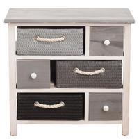 KOMMODE Grau 27/56/53 cm - Grau, Holzwerkstoff (27/53/56cm) - Mobili Rebecca