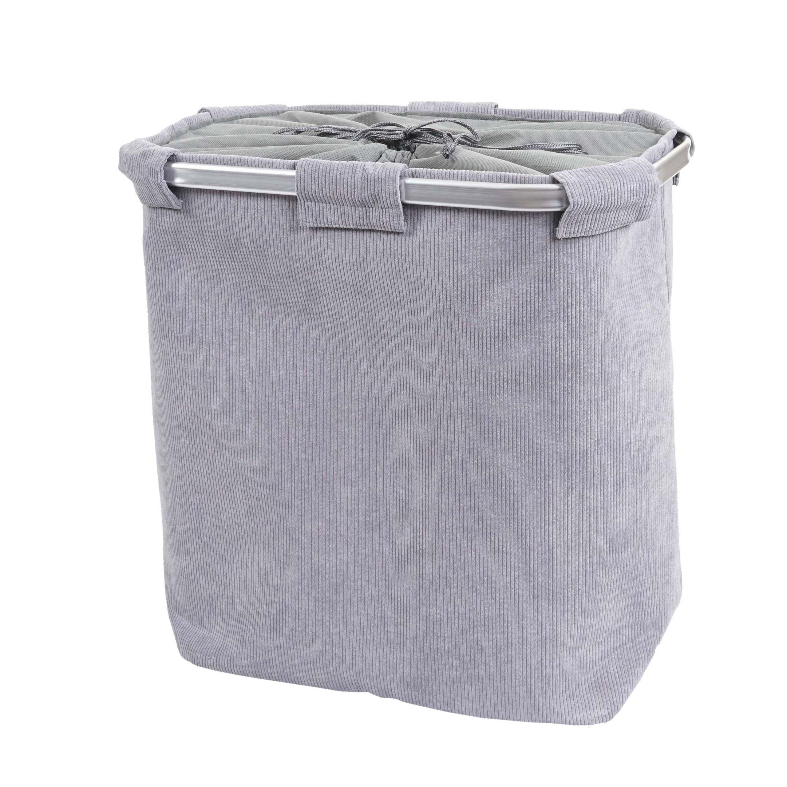 KOŠ NA BIELIZEŇ Svetlošedý - svetlosivá, textil (49/56/30cm) - MCW