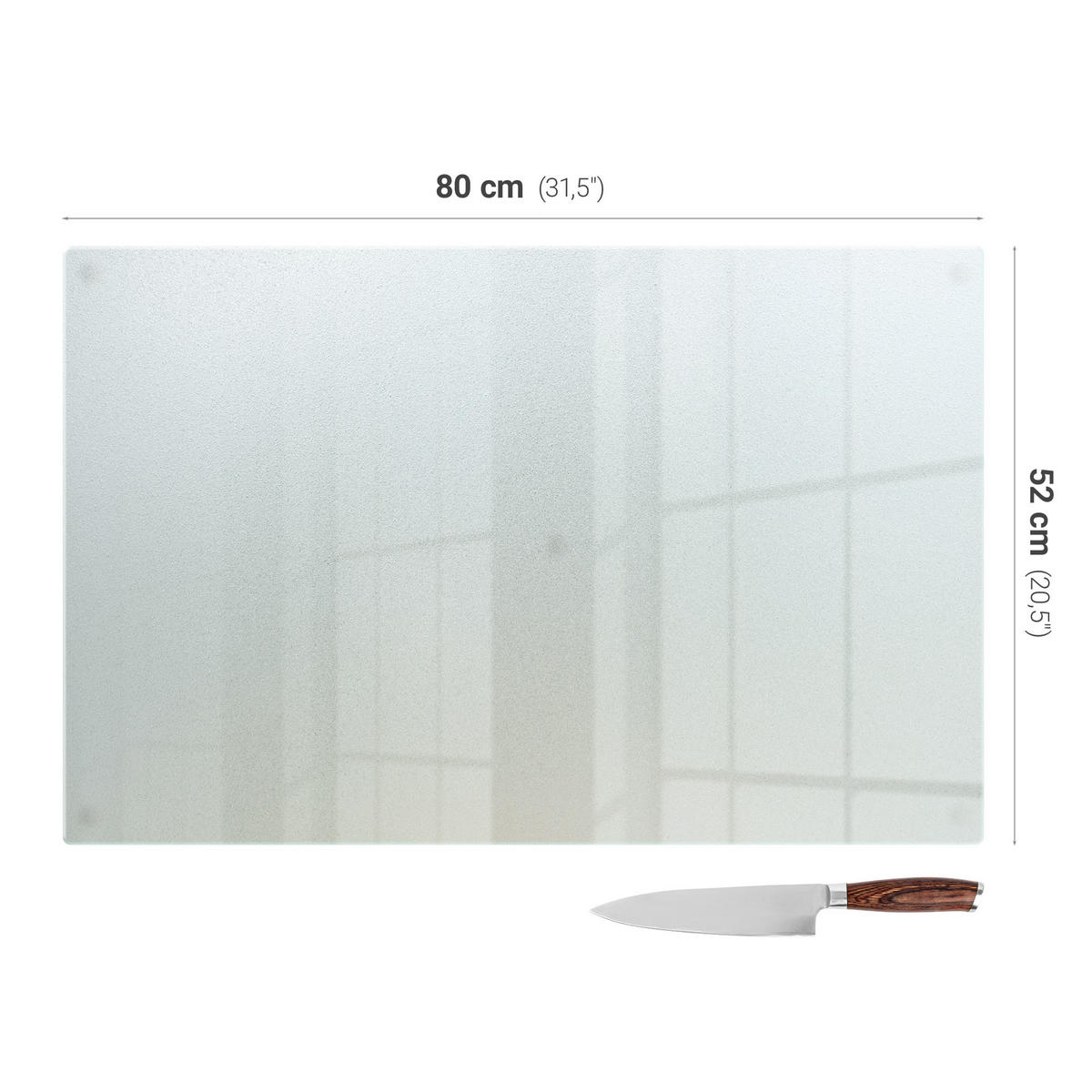 KÜCHENRÜCKWAND Glas 80x52 cm - Transparent, Glas (80/52/0.4cm) - Wallfluent