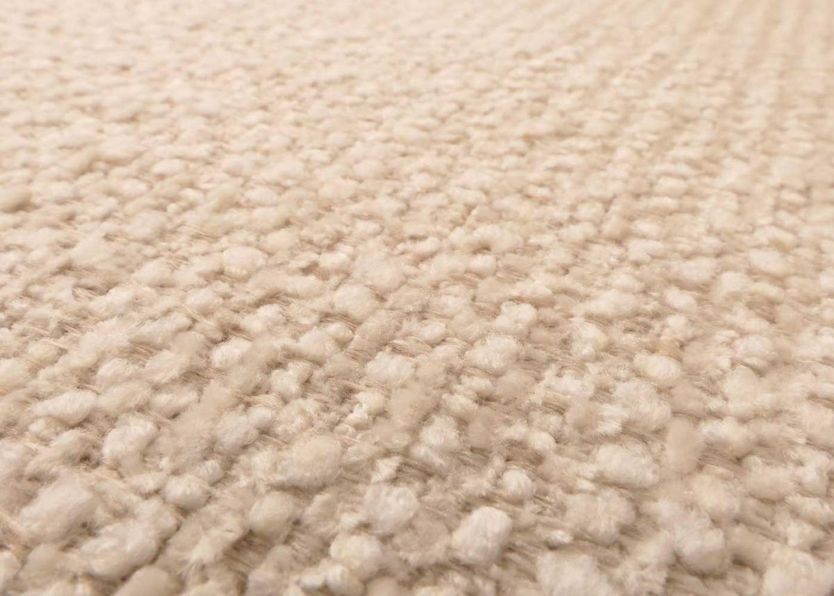 SITZBANK 90x160x60cm Sitzhöhe 48cm Rückenlehne Stoff/Textil Chenille Metall 160cm Creme-Beige - Beige, Textil (160/90/60cm) - BERLINLODGE