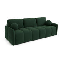 SCHLAFSOFA EMILI, Sofa mit Schlaffunktion und Bettkasten, Farbe: Grün, Bouclé-Stoff - Grün, Textil (212/95/90cm) - Sepro Meble