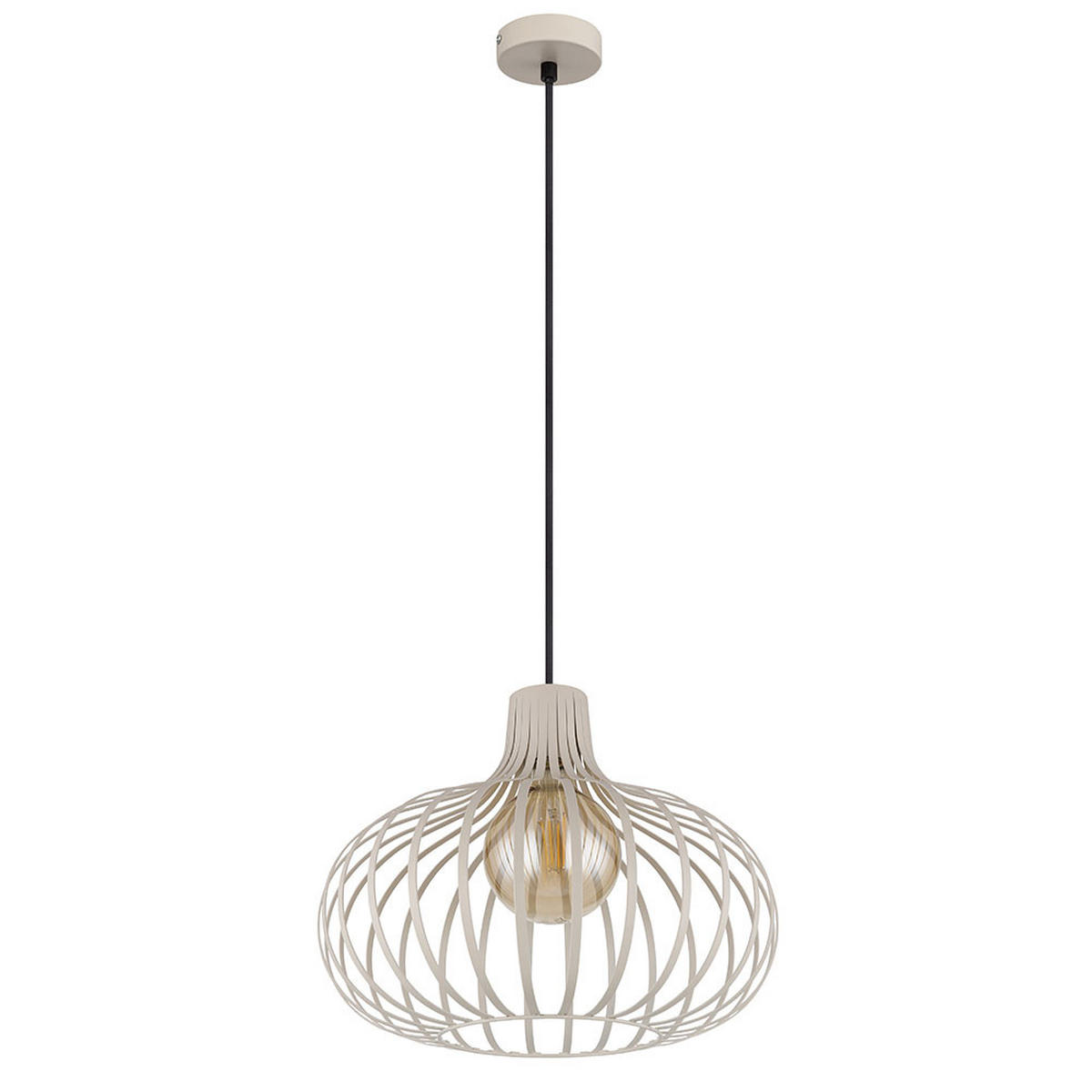 PENDELLEUCHTE MATEO Metall beige - Beige, Metall (40/40/150cm) - Globo Lighting