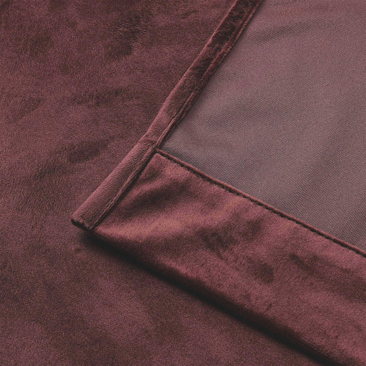 VORHANG Ösen Samt 300/245 cm Bordeaux - Bordeaux, Textil (300/245/245cm) - TiborTex