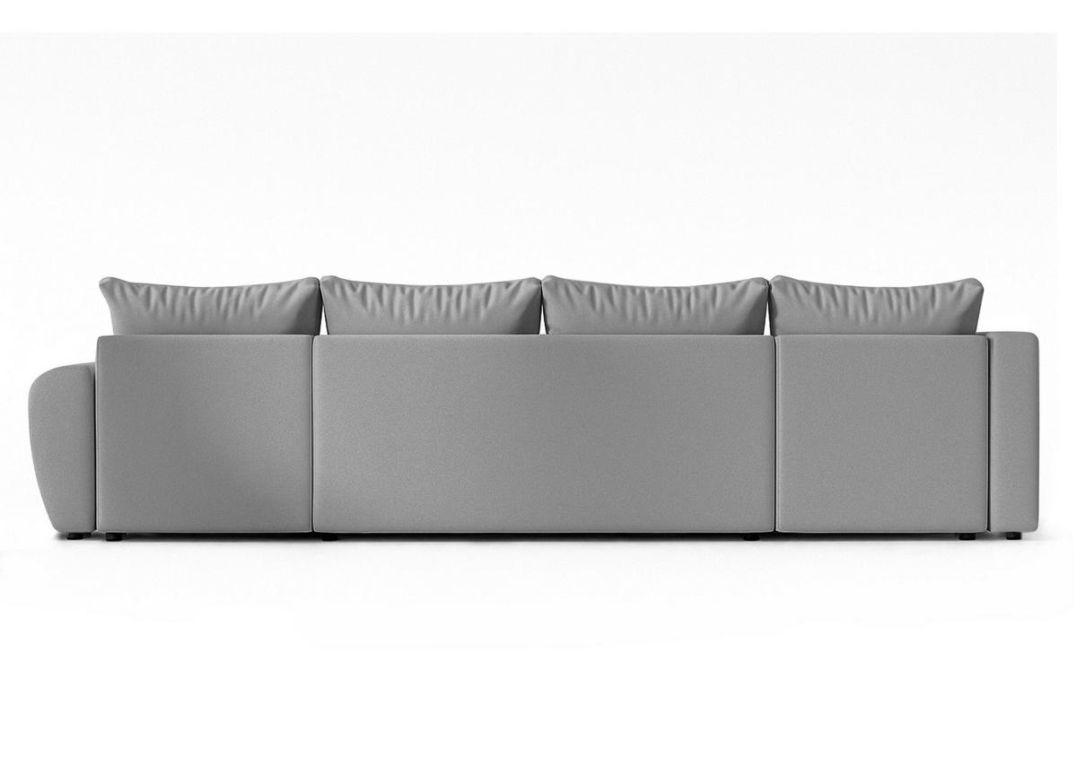 WOHNLANDSCHAFT Malatya U Form MAX Hellgrau 311/145/80 cm mit Schlaffunktion - Hellgrau/Schwarz, Kunststoff/Textil (303/80/208cm) - AX Living