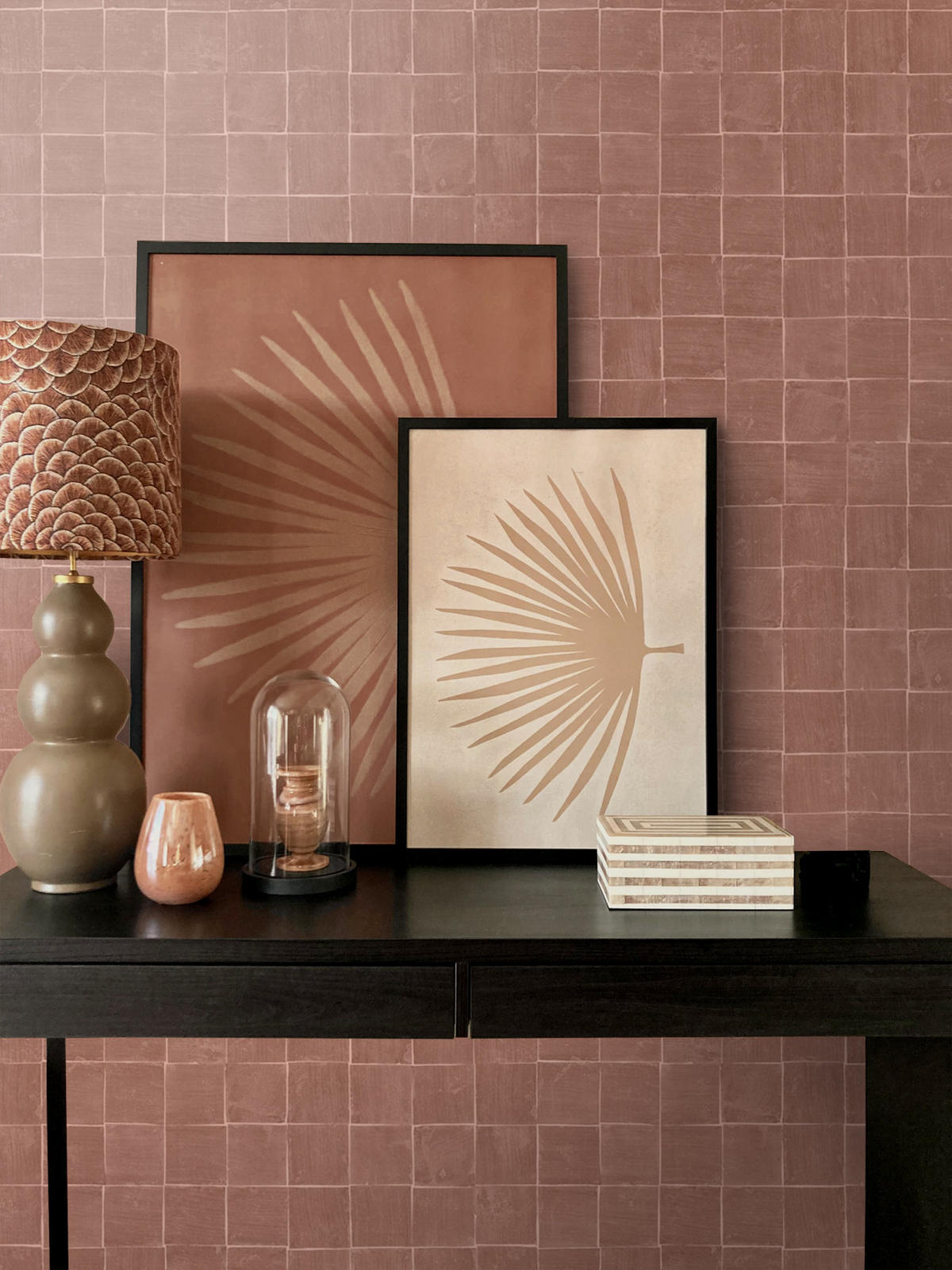 TAPETE Fliesenmuster 50 x 900 cm - Braun, Papier (50/900cm) - Origin Wallcoverings