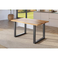 ESSTISCH JULIUS U - Wildeiche/Eichefarben, Holz (80/120/77cm) - SAM