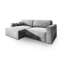 ROHOVÁ SEDAČKA FIANO světle šedá - šedá/světle šedá, dřevo/textil (245/148cm) - MASSENO