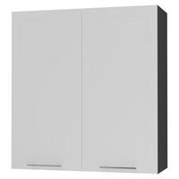 KÜCHENHÄNGESCHRANK Kvantum W4/90 Weiß Matt / Schwarz Matt 90 / 32,5 / 96cm - Schwarz/Weiß, Holz/Holzwerkstoff (90/96/32.5cm) - Feldmann-Wohnen