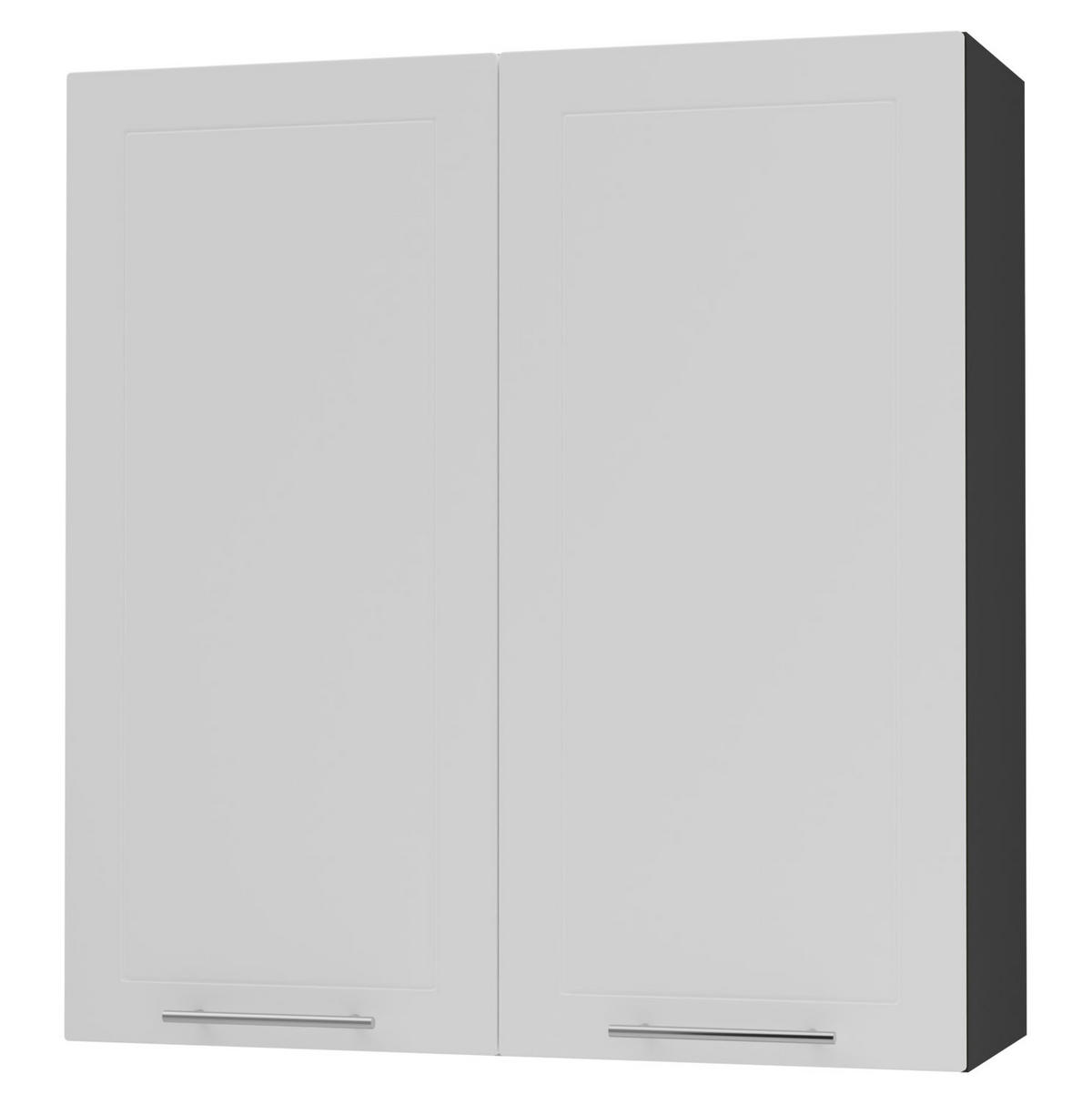 KÜCHENHÄNGESCHRANK Kvantum W4/90 Weiß Matt / Schwarz Matt 90 / 32,5 / 96cm - Schwarz/Weiß, Holz/Holzwerkstoff (90/96/32.5cm) - Feldmann-Wohnen