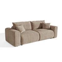 SCHLAFSOFA Express COMO Köpergewebe mit weichem Griff Braun 236cm - Braun, Textil (236/78/100cm) - Premium Interiors