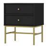 NACHTTISCH TORINO 51,8/62,5/40,8 cm Graphitfarben - Graphitfarben, Holzwerkstoff (51.8/62.5/40.8cm) - MASSENO