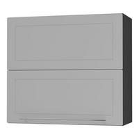 KÜCHENHÄNGESCHRANK Kvantum W8B/80 Dust Grey Matt / Schwarz Matt 80 / 32,5 / 72cm - Schwarz/Grau, Holz/Holzwerkstoff (80/72/32.5cm) - Feldmann-Wohnen