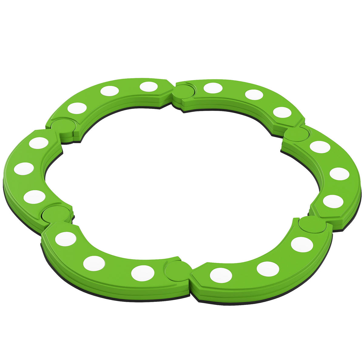 BALANCEBALKEN DE-10065 6 gebogene Segmente Grün - Grün, Kunststoff (101/7/101cm) - ComfortXL